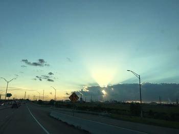 Road at sunset