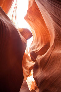 Low angle view of rock formation