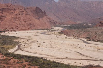 Aerial view of a desert