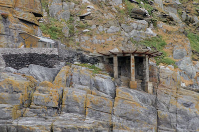 View of old ruins of building