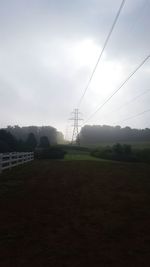 Scenic view of field against cloudy sky