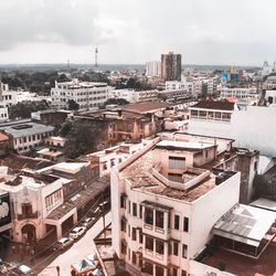 High angle shot of cityscape