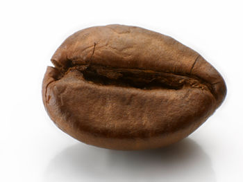 Close-up of bread against white background