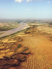 Aerial view of seascape