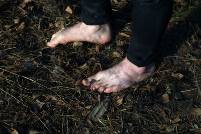 Person standing on field
