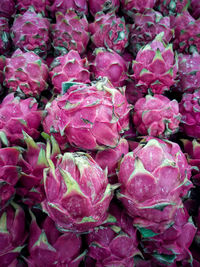 Full frame shot of pink roses in market