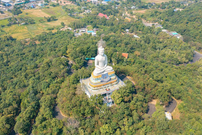 High angle view of temple