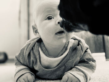 Portrait of cute baby girl