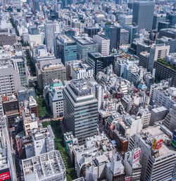 High angle view of buildings