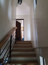 Low angle view of staircase in building