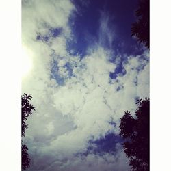 Low angle view of cloudy sky