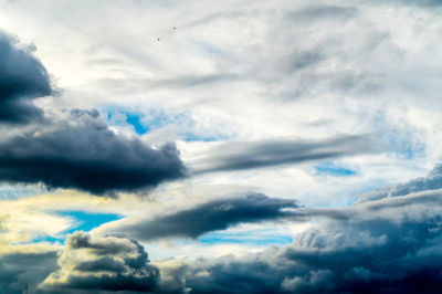 Low angle view of cloudy sky