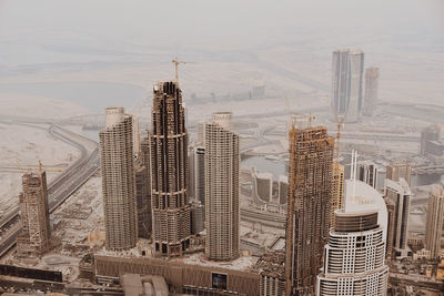 Aerial view of buildings in city