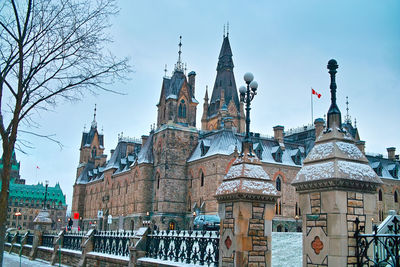 Parliament hill in ottawa. winter.