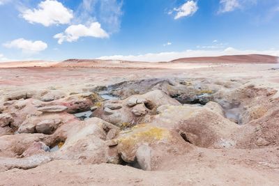 Scenic view of desert against sky