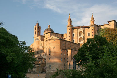 Low angle view of historic building against sky