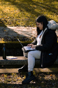 Man sitting on bench