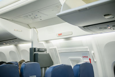 Interior of airplane