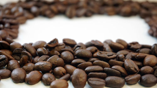 Close-up of roasted coffee beans