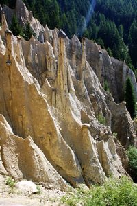 Rock formation on land