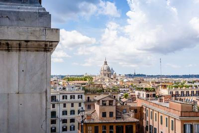 Cityscape of rome a sunny summer day