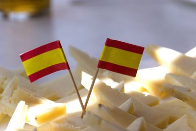 Close-up of cake on table