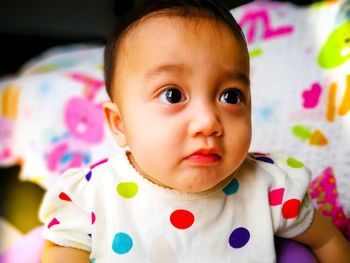 Portrait of cute baby girl