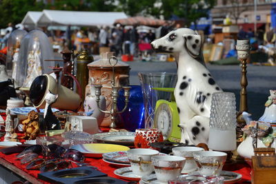 Close-up of food on table at market