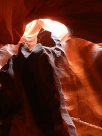 Low angle view of rock formation