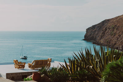 View of terrace with sea view 