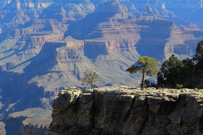 Scenic view of rocky mountains