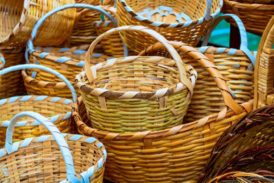 Close-up of wicker basket