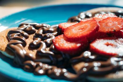 Close-up of dessert in plate