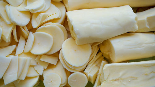 Full frame shot of chopped vegetables