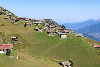 Panoramic view of townscape against sky