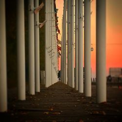 Walkway along walls