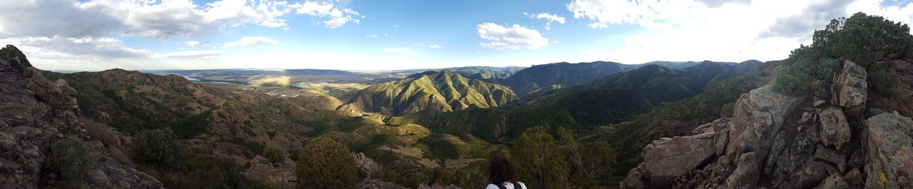 Panoramic view of goat mountains against sky