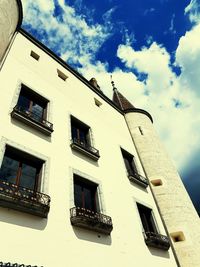 Low angle view of building against sky