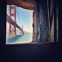 View of bridge over sea