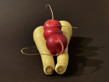 High angle view of fruits on table