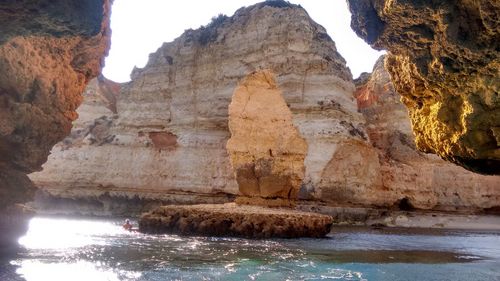 Rock formations in water