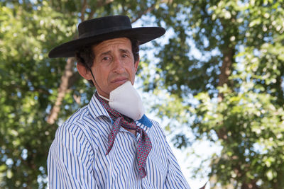 Portrait of traditional gaucho in argentina