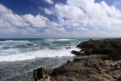 Scenic view of sea against sky