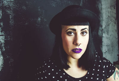 Portrait of hipster woman