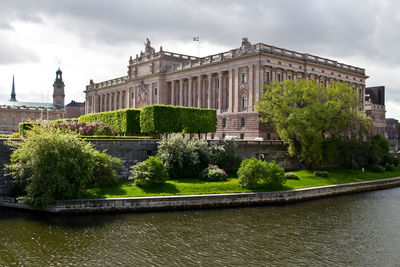 View of building against cloudy sky