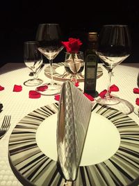 Close-up of flowers on table