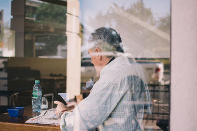 Woman looking at camera