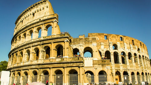 Low angle view of coliseum