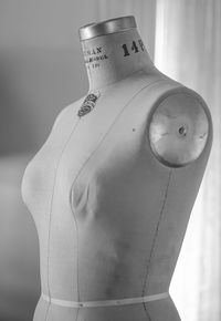 Close-up of mannequin