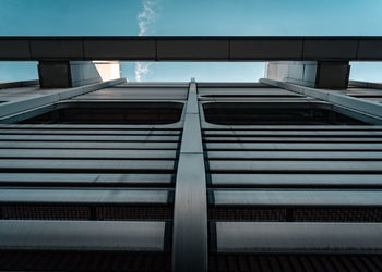 Low angle view of modern building against sky